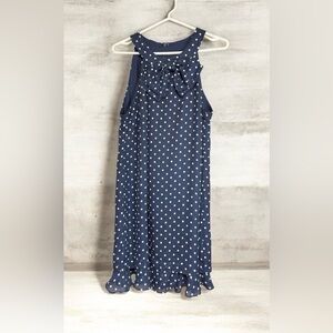 Alex Marie Navy Polka Dot Dress
